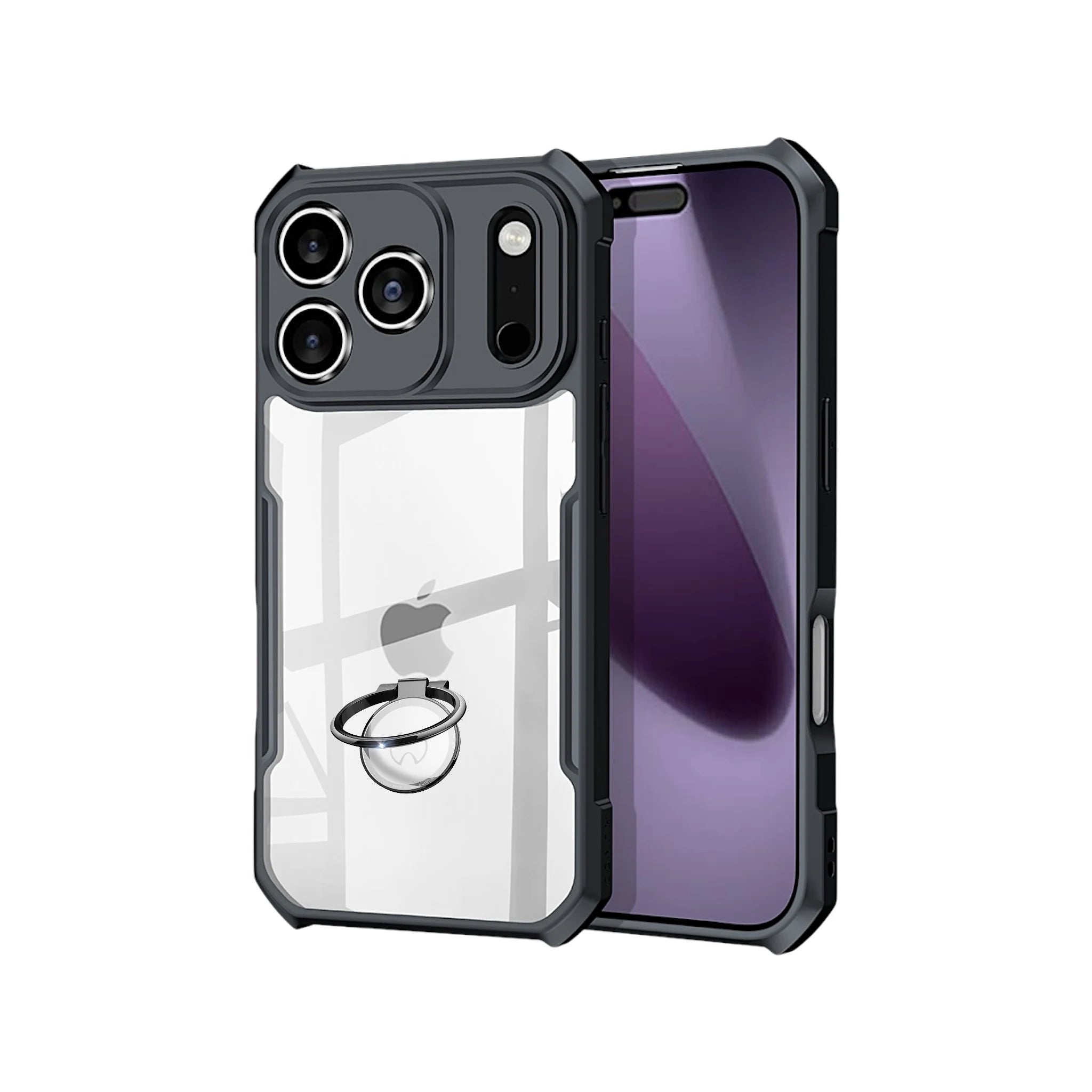 Xundd iPhone 17 Pro Case with Ring - Black Xundd iPhone 17 Pro Case with Ring - Black