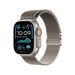 Apple Watch Ultra 2 GPS + Cellular 49mm Natural Titanium with Milanese Loop - S, Available now from TaMiMi Projects in Qatar.