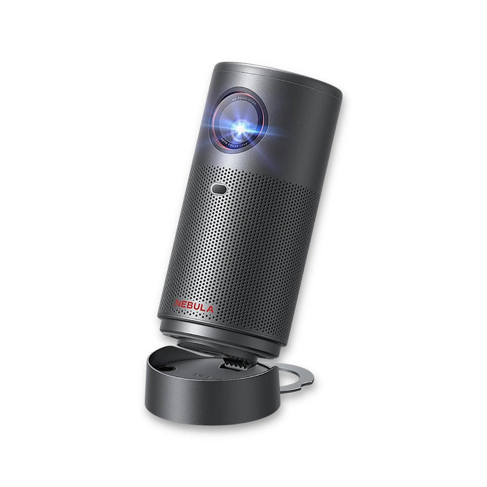 NEBULA Capsule Air Google TV Projector, Up to 2 Hours of Built-In Playtime, Available now from TaMiMi Projects in Qatar.