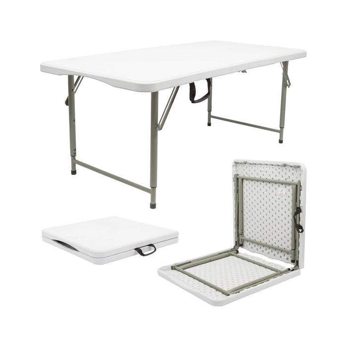Portable Folding Table, Dimensions: 122×60× high 58:75 cm with rectangular top. Available now from TaMiMi Projects in Qatar.