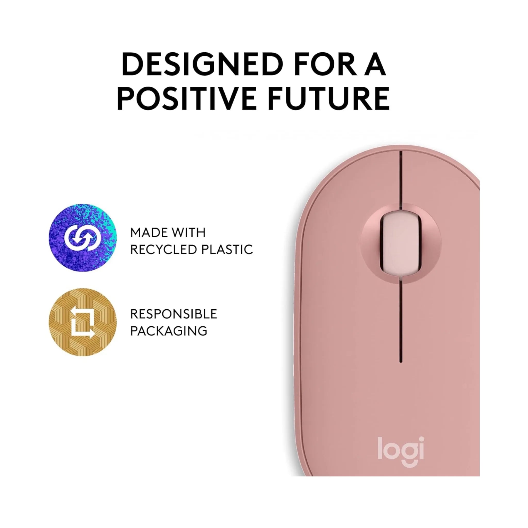 Logitech Pebble 2 M350s Wireless Mouse - Pink Logitech Pebble 2 M350s Wireless Mouse - Pink