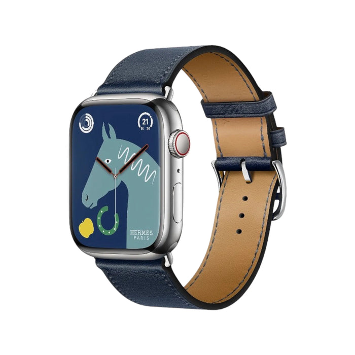 Hermès Apple Watch Band 46mm - Navy | TaMiMi Projects Qatar Hermès Apple Watch Band 46mm - Navy | TaMiMi Projects Qatar