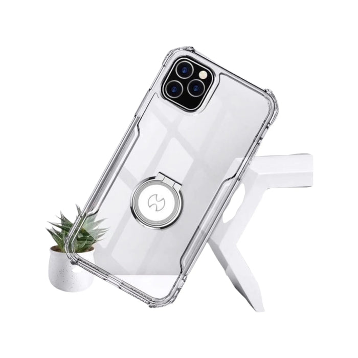 Xundd Ring Case for iPhone 14 Pro - Clear, Shockproof Magnetic Case, Ring Design Free Your Hand, at TaMiMi Projects in Qatar