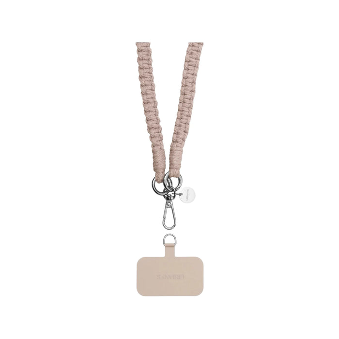URBANY’S Eivissa Beige phone strap handmade cotton design – TaMiMi Projects Qatar