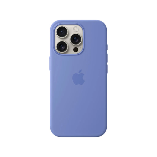 Apple iPhone 16 Pro Silicone Case with MagSafe in Periwinkle, Available now at TaMiMi Projects in Qatar.