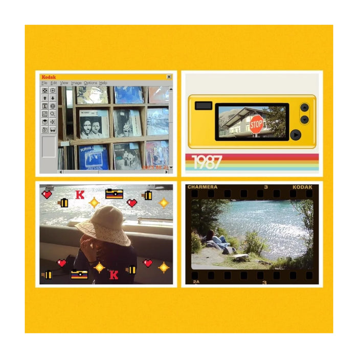 ‫كاميرا Kodak Charmera ميني من تميمي بروجكتس في قطر. تصميم ميدالية ريترو مع فلاتر وفيديو، دقة 1.6 ميجابكسل.