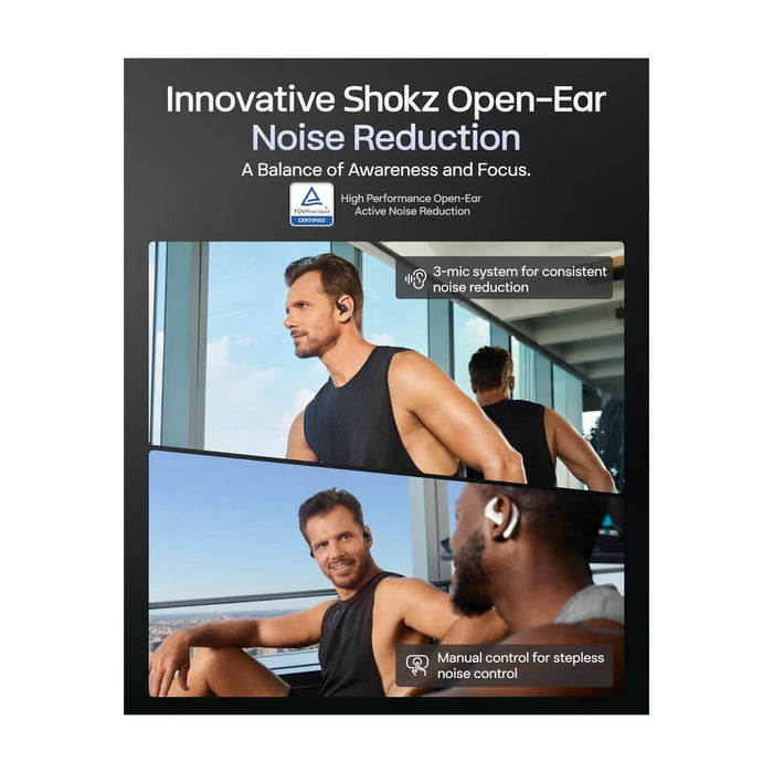 Shokz OpenFit Pro, Bluetooth 6.1 with MultiPoint pairing for connecting two devices. TaMiMi Projects Qatar.