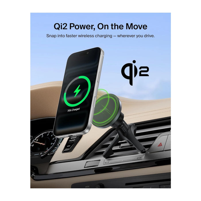 ‫احصل على ‫شاحن سيارة بيلكن ماج سيف من تميمي بروجكتس في قطر. دوران 360° وتثبيت قوي وشحن سريع بقوة ١٥ واط. 