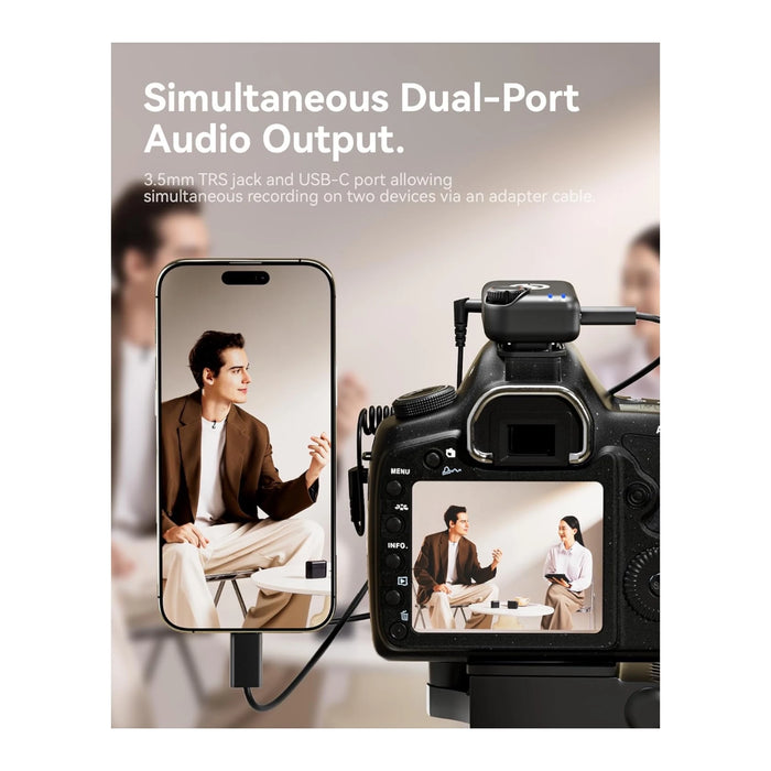 Hollyland Lark M2S Ultimate Combo Mic - Combo, offering a completely discreet & professional appearance, at TaMiMi Projects.