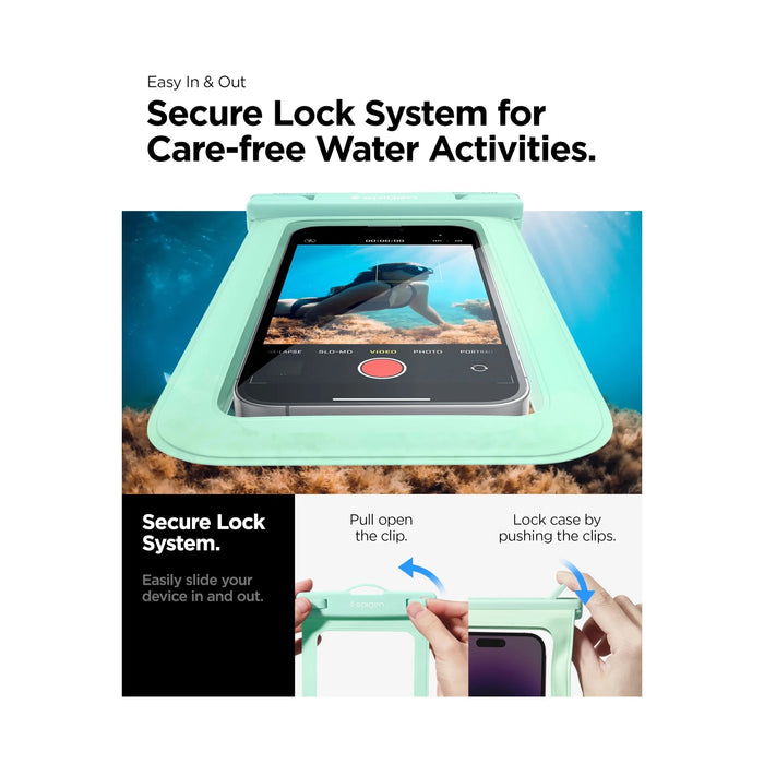 Spigen Water-proof Cover For phones, the possibility of diving up to 30 meters, from TaMiMi Projects in Qatar.