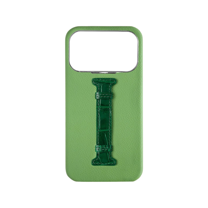 كفر جلد للايفون ١٧ برو ماكس من تميمي بروجكتس فى قطر. الكفر من شركة كونسبتو القطرية المتخصصة بصناعة الاكسسوارات من الجلد الاصلي