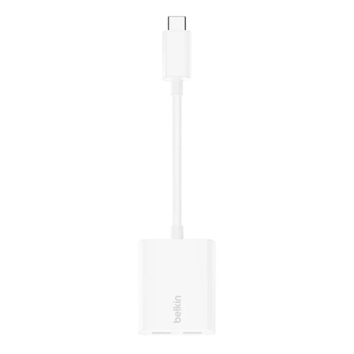 وصلة بيلكن USB-C سماعة وشحن - أبيض وصلة بيلكن USB-C سماعة وشحن - أبيض