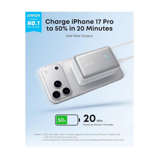 ‫احصل على بطارية أنكر سعة ١٠ الف مللي أمبير من تميمي بروجكتس فى قطر. كابل USB-C مدمج، شحن سريع، شاشة ذكية، مثالي للسفر. 