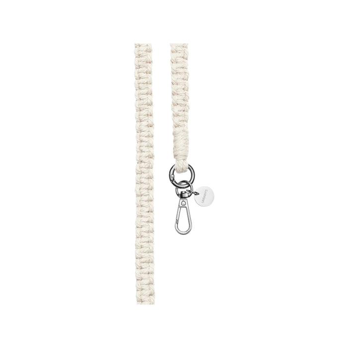 URBANY’S Eivissa White phone strap handmade cotton design – TaMiMi Projects Qatar