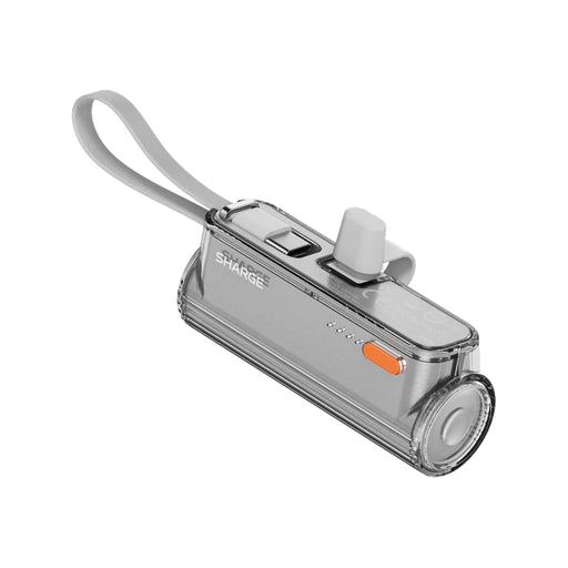 SHARGE Flow Mini Portable Charger 5000mAh with Built-in Cable, Available now from TaMiMi Projects in Qatar.