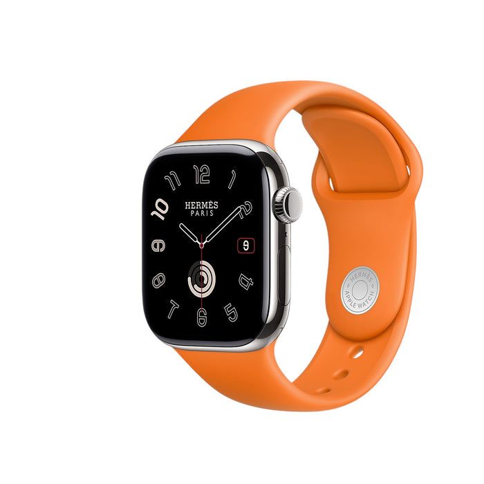 Apple Watch Hermès S10, 42mm Silver Titanium with Béton Kilim Single Tour