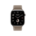 Apple Watch Hermès S10, 46mm Silver Titanium Case with Etoupe Single Tour, available at TaMiMi Projects in Qatar