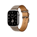 Apple Watch Hermès S10, 46mm Silver Titanium Case with Etoupe Single Tour, available at TaMiMi Projects in Qatar