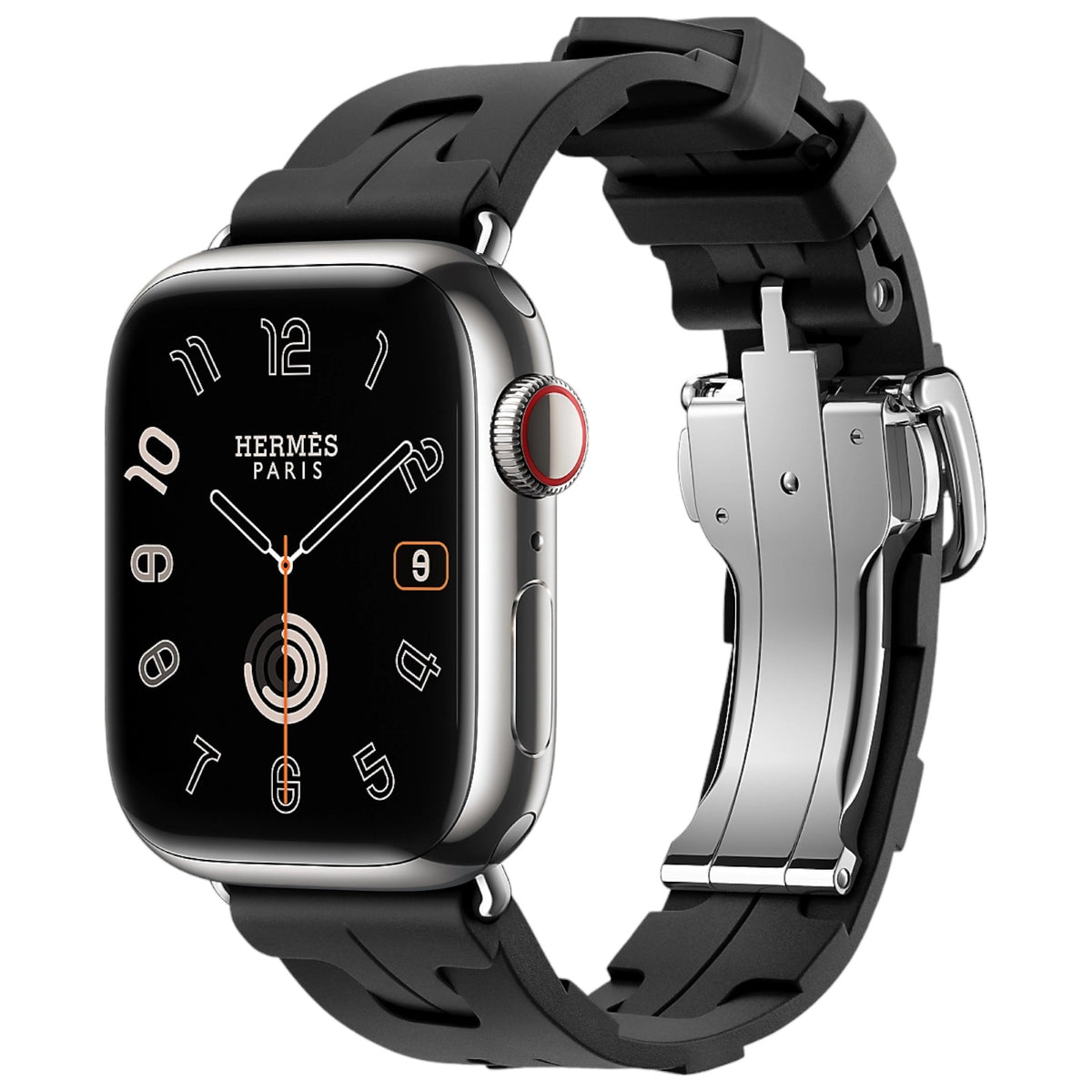 Apple watch hermès silver stainless steel case with single tour deployment buckle cheap