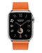 Get Apple Apple Watch Hermès S9 Silver Stainless Steel Case with Single Tour - Orange - 45mm in Qatar from TaMiMi Projects