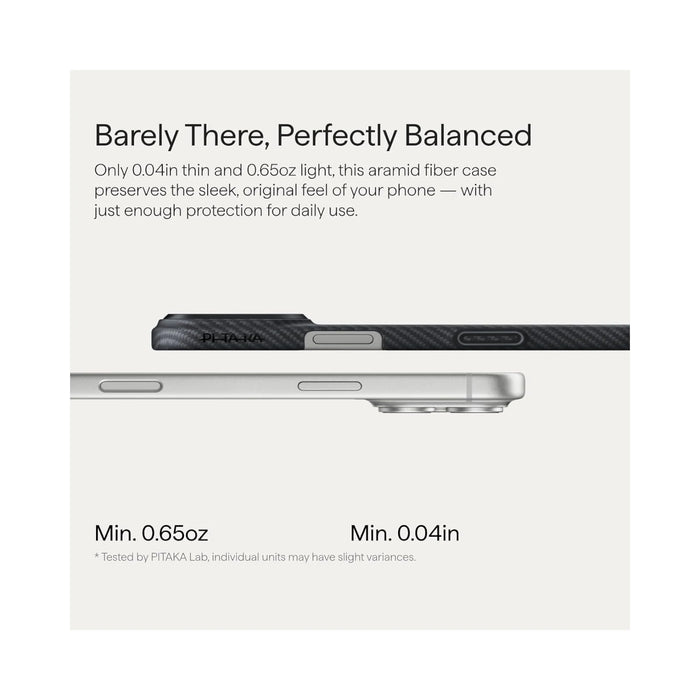 Pitaka iPhone 17 Pro Case - Black/Grey 
Available now from TaMiMi Projects in Qatar.