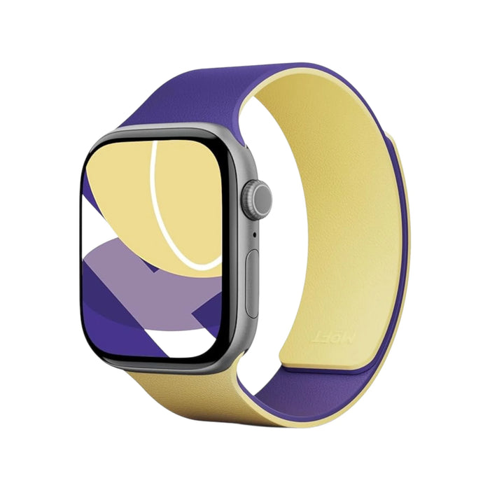 Moft Snap Apple Watch Band - Yellow x Purple, Apple Watch from Series 1 to Series 11, and Ultra 1/2/3، TaMiMi Projects in Qatar.