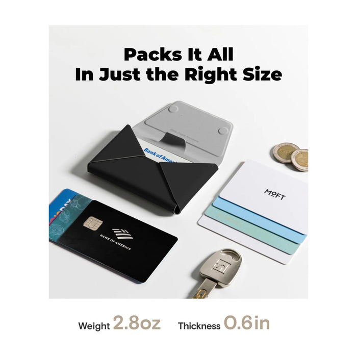 MOFT MagSafe Wallet & Stand for iPhone in Black.
Available now from TaMiMi Projects in Qatar.