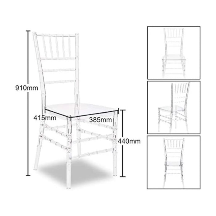 ‫احصل على كرسي شفاف من تميمي بروجكتس في قطر. تصميم عصري أنيق لحفلات الزفاف والاستقبالات.