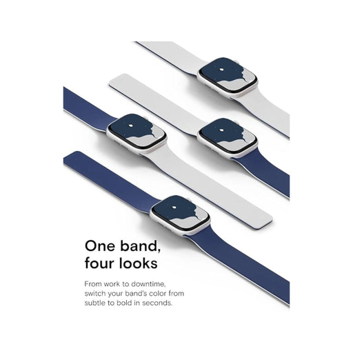 ‫احصل على سير لساعة ابل من شركة موفت لدي تميمي بروجكتس في قطر. تصميم ثنائي اللون، تثبيت مغناطيسي سريع، سيليكون ناعم ومريح. 