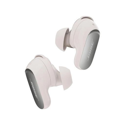 Bose QuietComfort Ultra Earbuds (2nd Gen) in White Smoke, noise cancellation, Available now from TaMiMi Projects in Qatar.