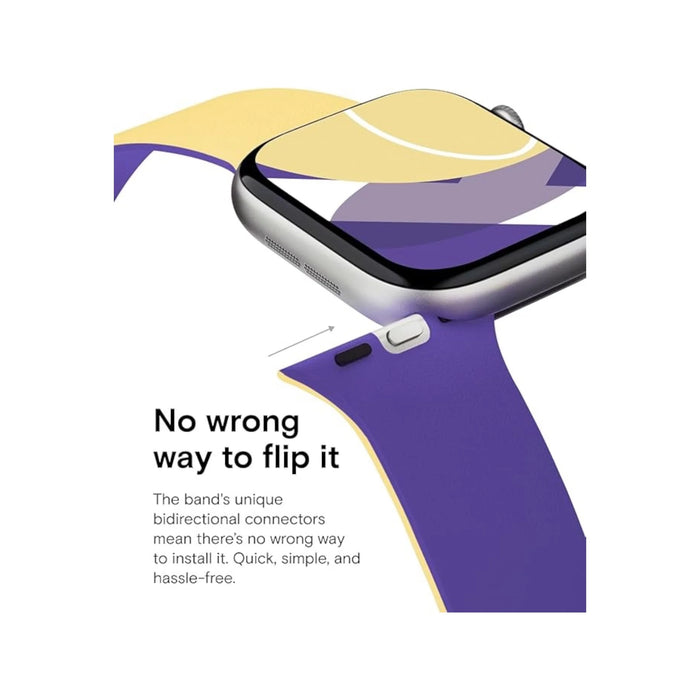 Moft Snap Apple Watch Band - Yellow x Purple, Apple Watch from Series 1 to Series 11, and Ultra 1/2/3، TaMiMi Projects in Qatar.