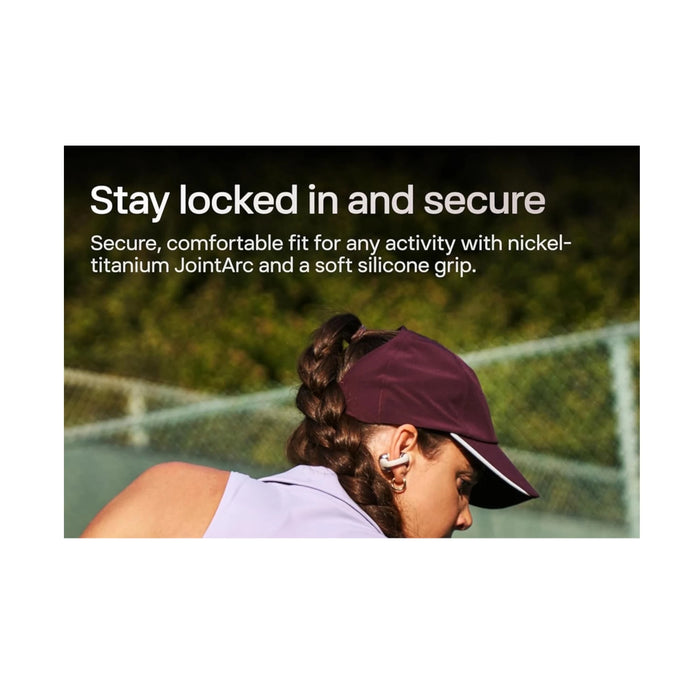 SHOKZ OpenDots ONE in Grey at TaMiMi Projects in Qatar, Up to 10 hours playback per charge / 40 hours with charging case.