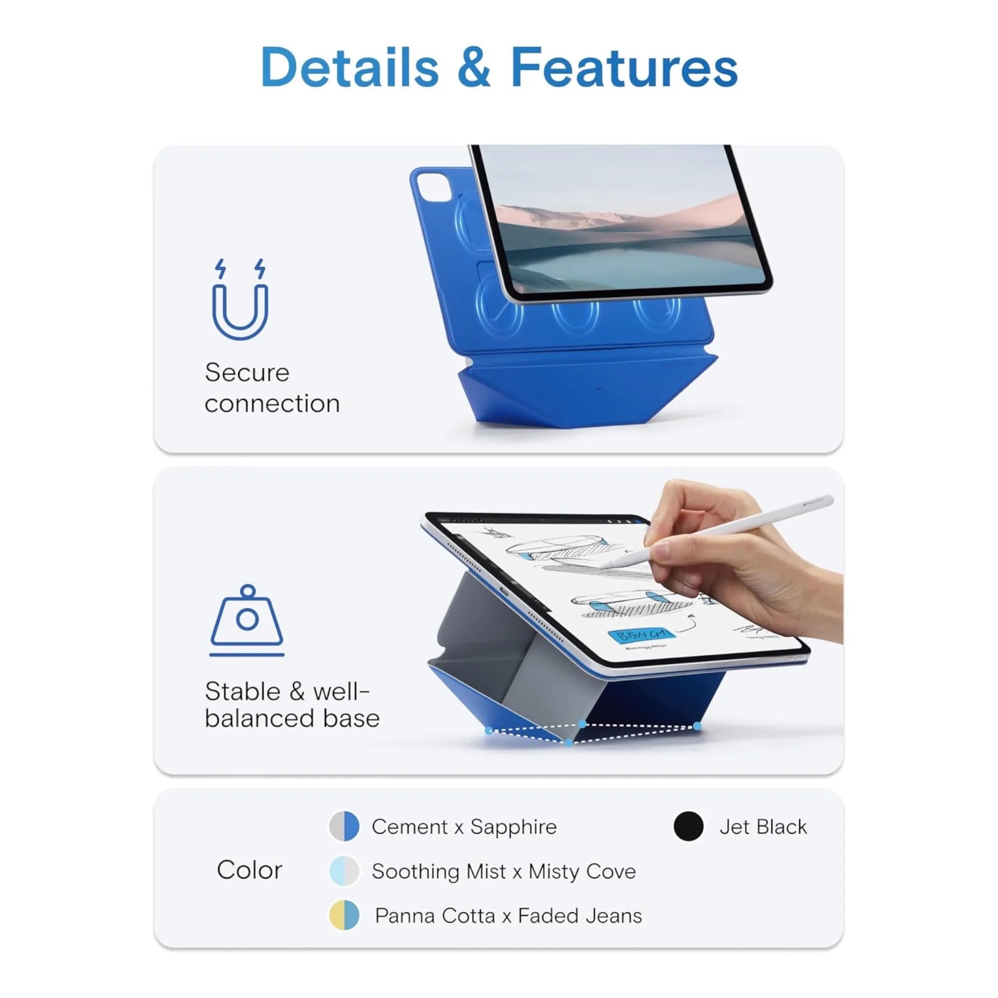 MOFT Dynamic Folio iPad Pro 13-inch (M4/M5) - Misty Cove MOFT Dynamic Folio iPad Pro 13-inch (M4/M5) - Misty Cove