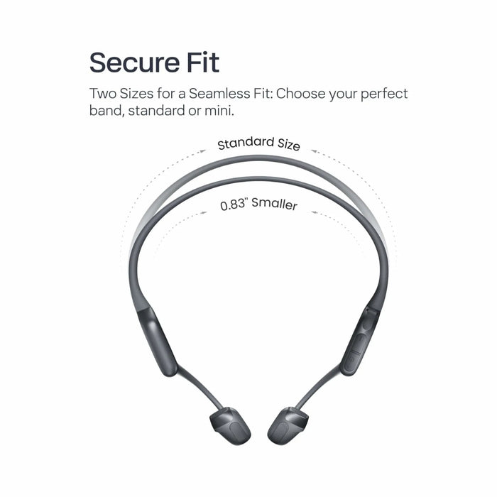 ‫سماعات SHOKZ OpenRun Pro 2 بتقنية العظام، مقاومة للعرق، بطارية 12 ساعة، صوت واضح وباس عميق. متوفرة لدى تميمي بروجكتس قطر.‬
