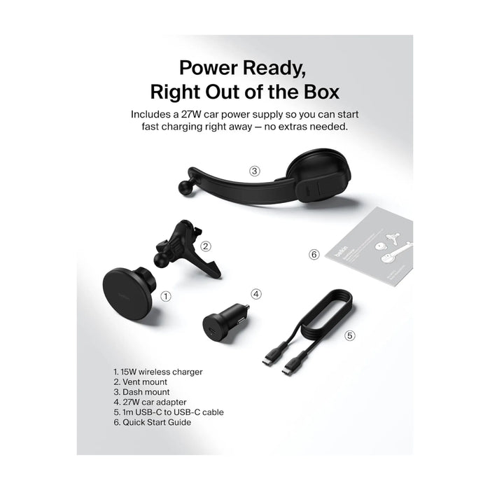 Belkin MagSafe Car Charger 15W from TaMiMi Projects in Qatar. Magnetic car charger with Qi2 & MagSafe support up to 15W. 