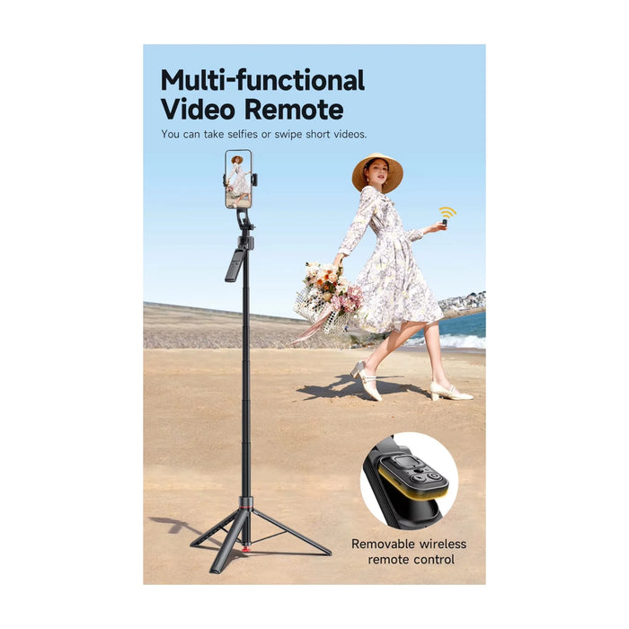 ‫احصل على عصا سيلفي وترايبود من تميمي بروجكتس في قطر. تتبع ذكي للوجه، ارتفاع 1.76م، ريموت لاسلكي، هيكل من الألمنيوم. 