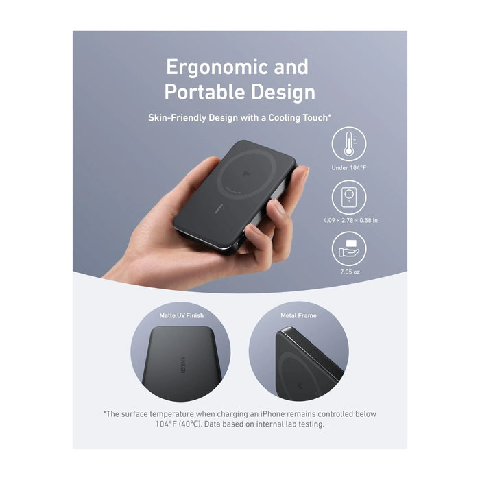 Anker MagGo Power Bank (10K, Slim), a 23.62-inch USB-C cable, and a welcome guide, available from Tamimi Projects in Qatar.