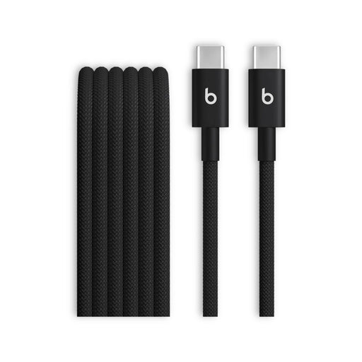 Beats USB‑C to USB‑C Woven Cable (1.5 m) - Bolt Black, available now from TaMiMi Projects in Qatar.
