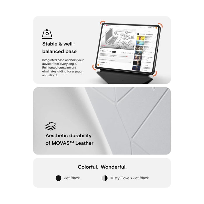 ‫كفر موفت Dynamic Folio للايباد برو ١٣ من تميمي بروجكتس في قطر. حماية زوايا وأكثر من ٢٠ زاوية مشاهدة مع حامل مغناطيسي. 