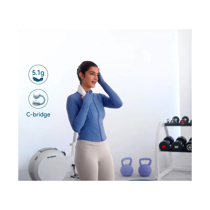 HUAWEI FreeClip 2 earbuds with a comfortable open-ear design, dual-diaphragm speaker, from TaMiMi Projects in Qatar.