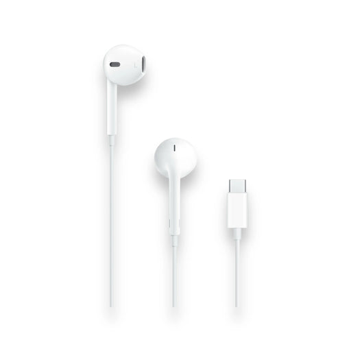 Apple EarPods USB-C Connector, wired earphones delivering clear audio, available at TaMiMi Projects in Qatar.