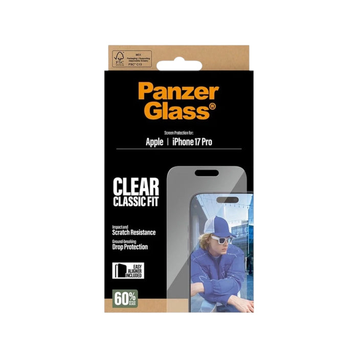 PanzerGlass® Screen Protector iPhone 17 Pro offers drop protection, scratch resistance, & easy installation. at TaMiMi Projects.