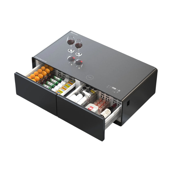 Compact design with side storage, dimensions 130cm x 71cm x 46cm, perfect for any space, Available from TaMiMi Projects in Qatar.