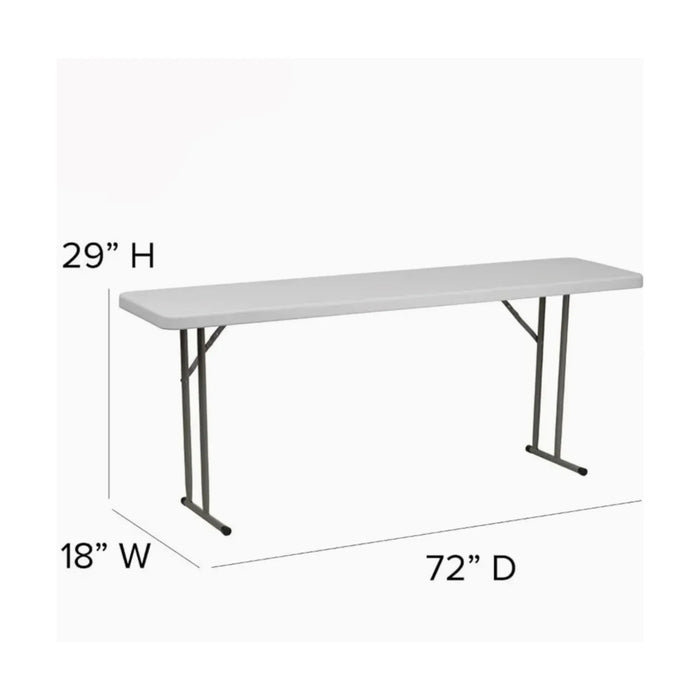 Portable Folding Table, Suitable for training rooms, labs, and meeting halls, 180 × 45 × 75 cm, from TaMiMi Projects, Qatar.
