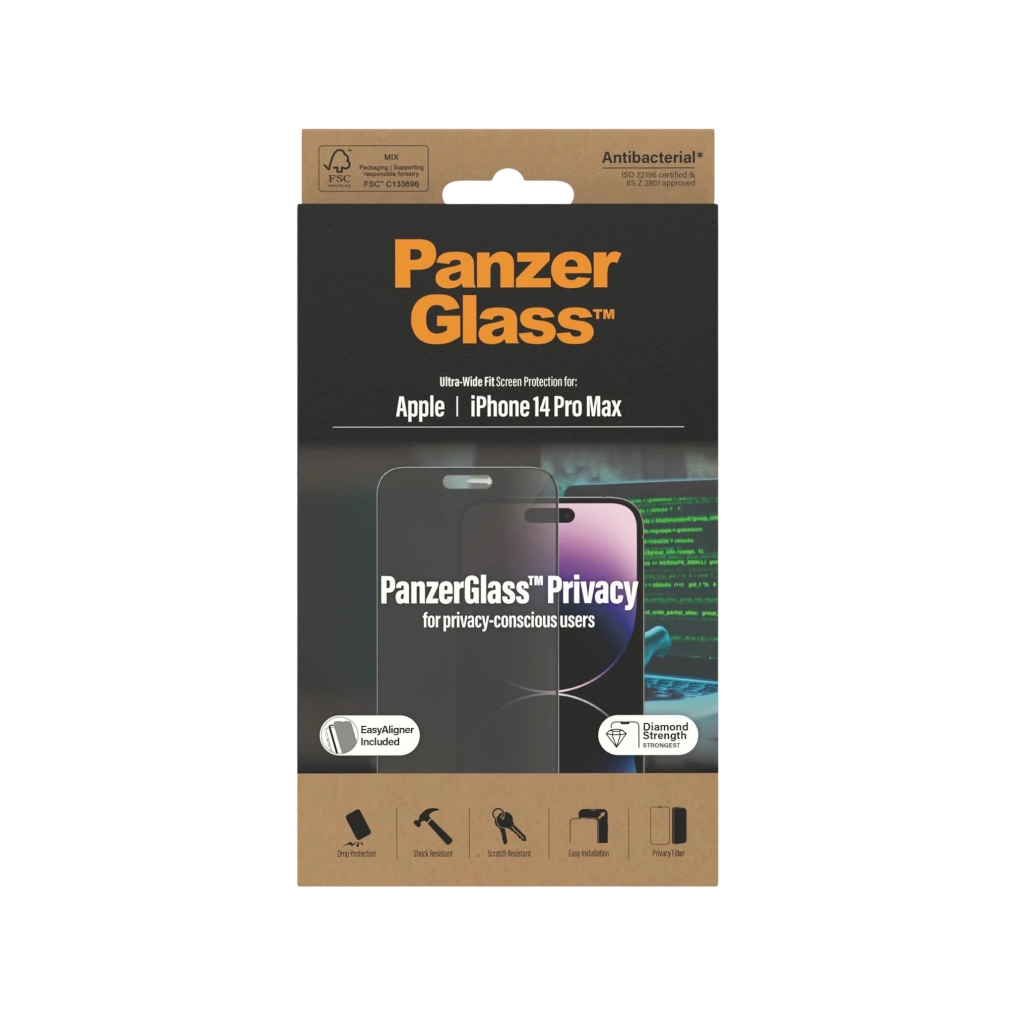 PanzerGlass™ for iPhone 14 Pro Max / iPhone 15 Plus - Privacy PanzerGlass™ for iPhone 14 Pro Max / iPhone 15 Plus - Privacy