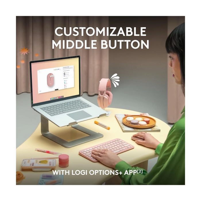 ‫احصل على ماوس لوجيتيك Pebble Mouse 2 M350s من تميمي بروجكتس فى قطر.تصميم نحيف، اتصال Bluetooth لثلاثة أجهزة ونقر هادئ.