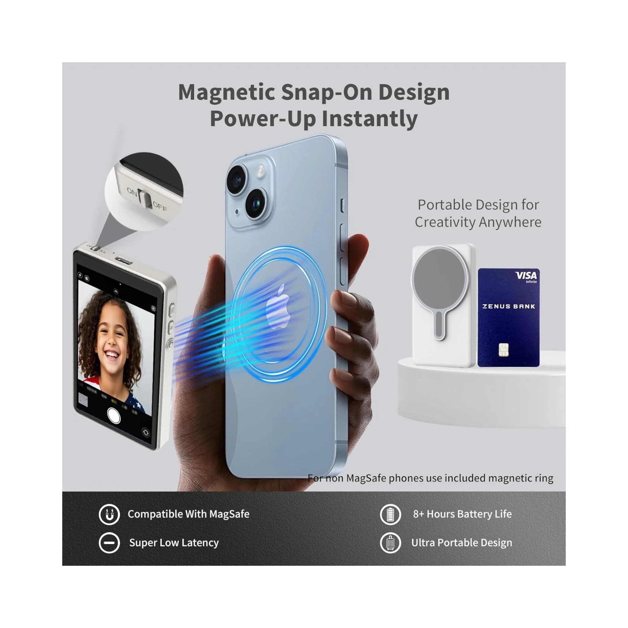 Magnetic Selfie Screen for Phone Magnetic Selfie Screen for Phone