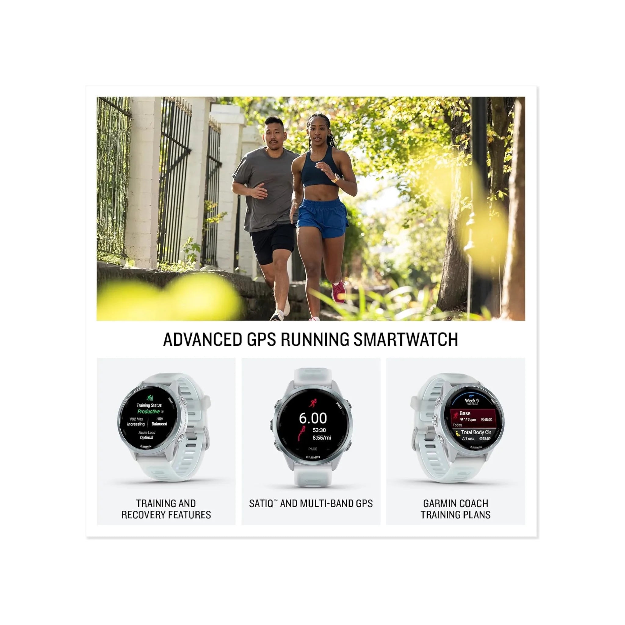 Forerunner® 570 - Whitestone / Cloud Blue - 42mm Forerunner® 570 - Whitestone / Cloud Blue - 42mm