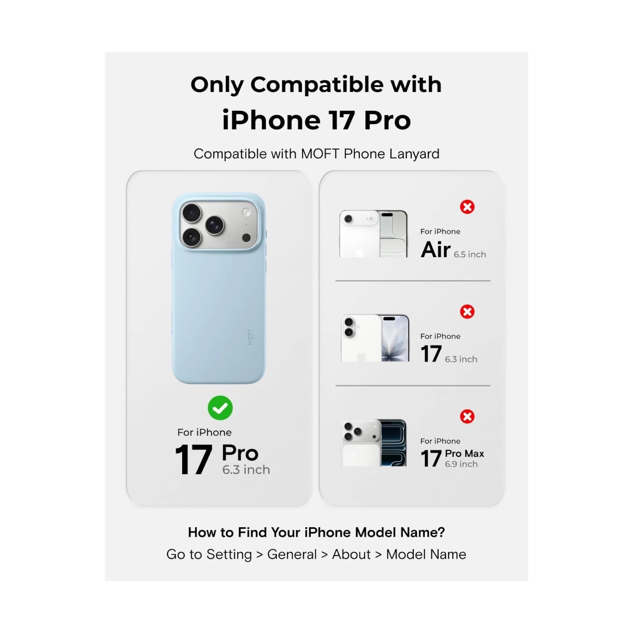 MOFT MOVAS Snap Case for iPhone 17 Pro - Soothing Mist MOFT MOVAS Snap Case for iPhone 17 Pro - Soothing Mist