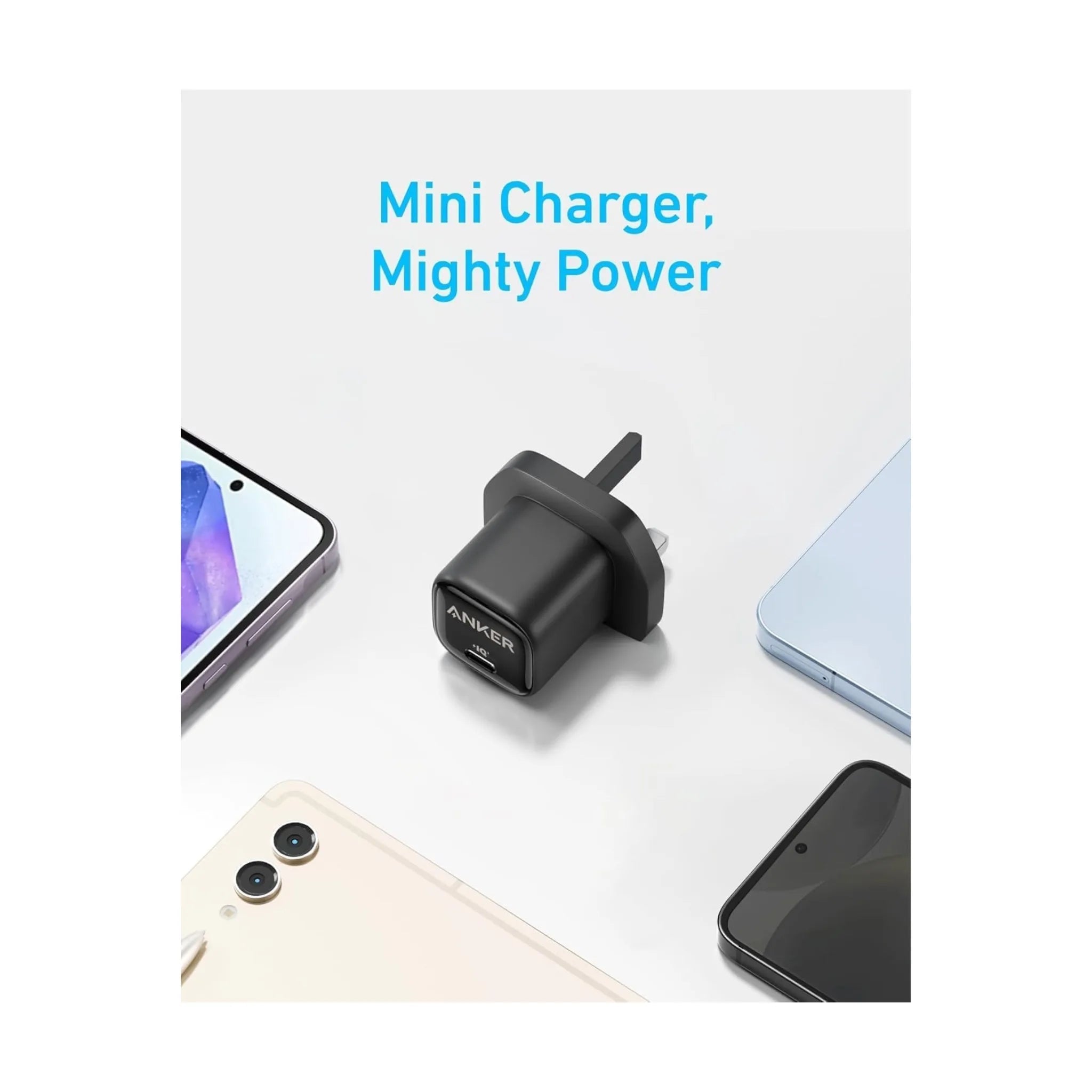 شاحن انكر ٢٥ واط + سلك USB-C - أسود شاحن انكر ٢٥ واط + سلك USB-C - أسود